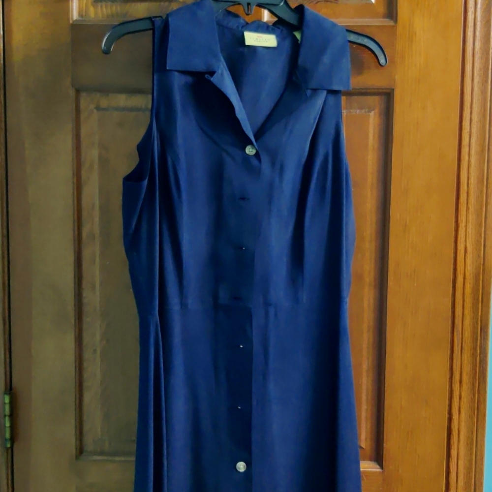 Navy Silk Maxi Dress